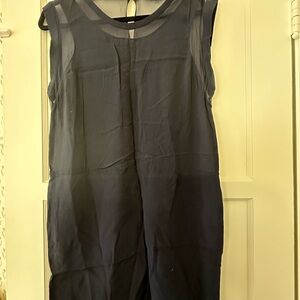 Elegant Navy Sleeveless Mini Dress